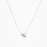 Doppio Pera Necklace Silver