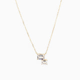 Double Emerald Necklace Gold