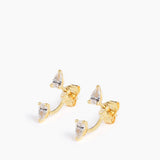 Double Pear Earrings Gold