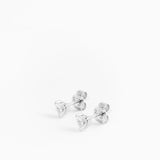 Heart Studs Silver