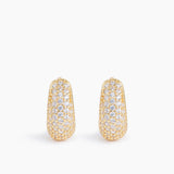 Pavé Dome Huggies Gold