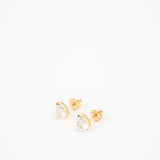 Pear Studs Large Gold