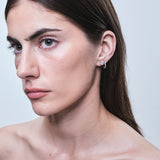 Pear Studs Large Silver