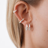 Sole Huggie Hoops Silver 9 mm