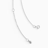 Doppio Pera Necklace Silver