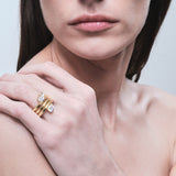 Sopra Aperto Pera Ring Gold