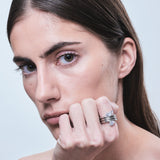 Sopra Aperto Pera Ring Silver