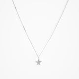 Star Pavé Necklace Silver