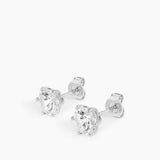 Studs Earrings Silver - 8 mm