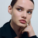 Double Emerald Ring Silver