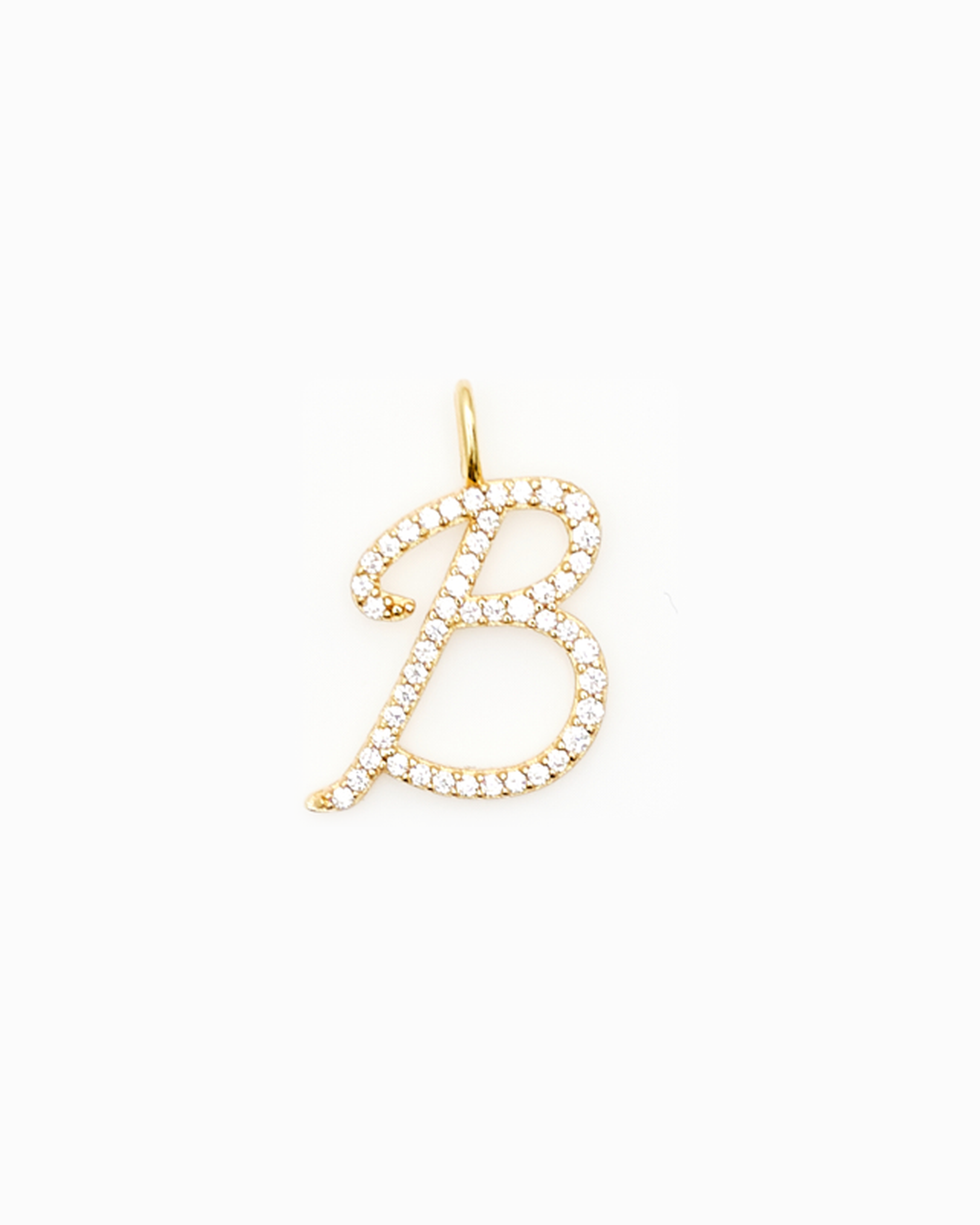 Italic Letters Charm Gold