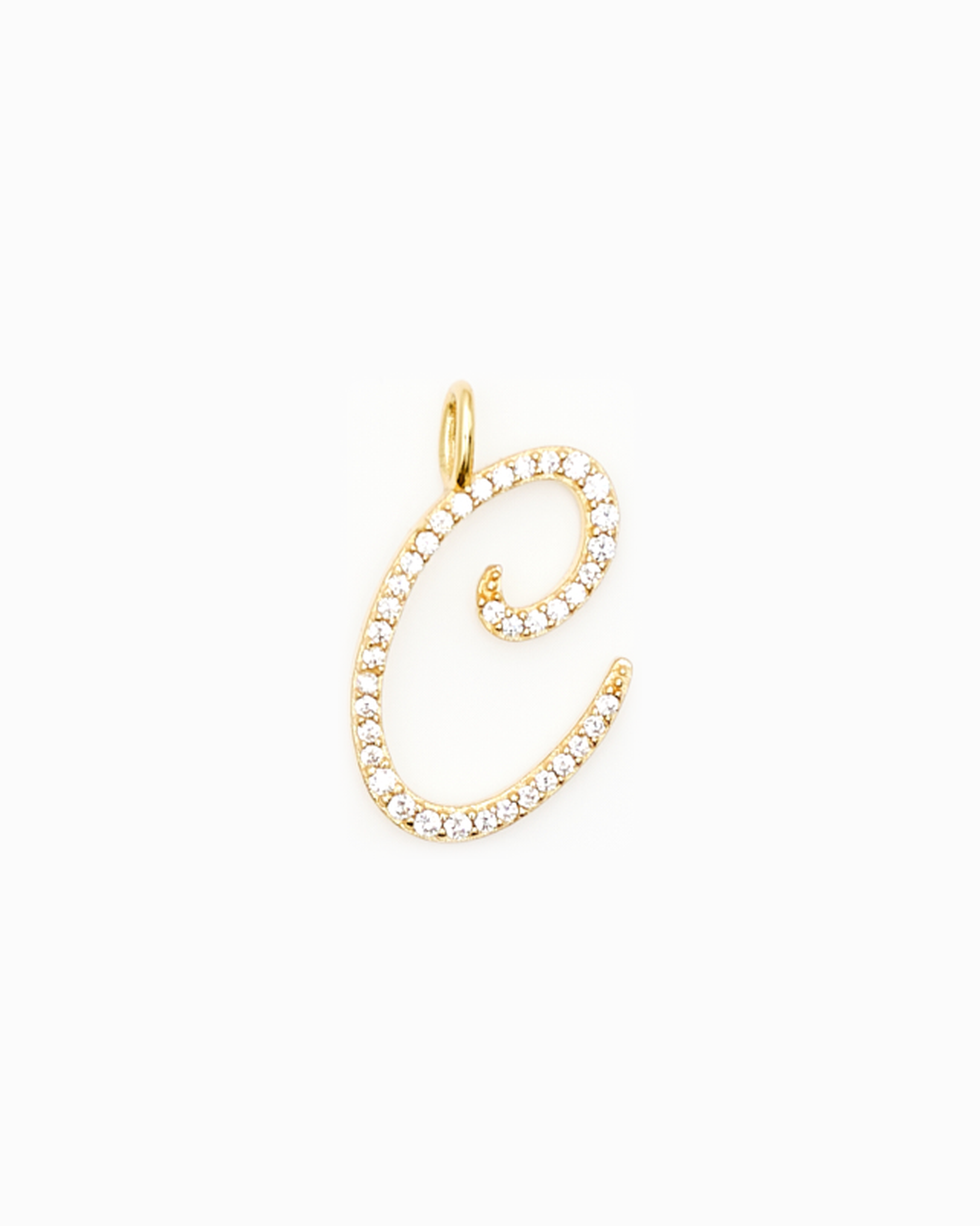 Italic Letters Charm Gold