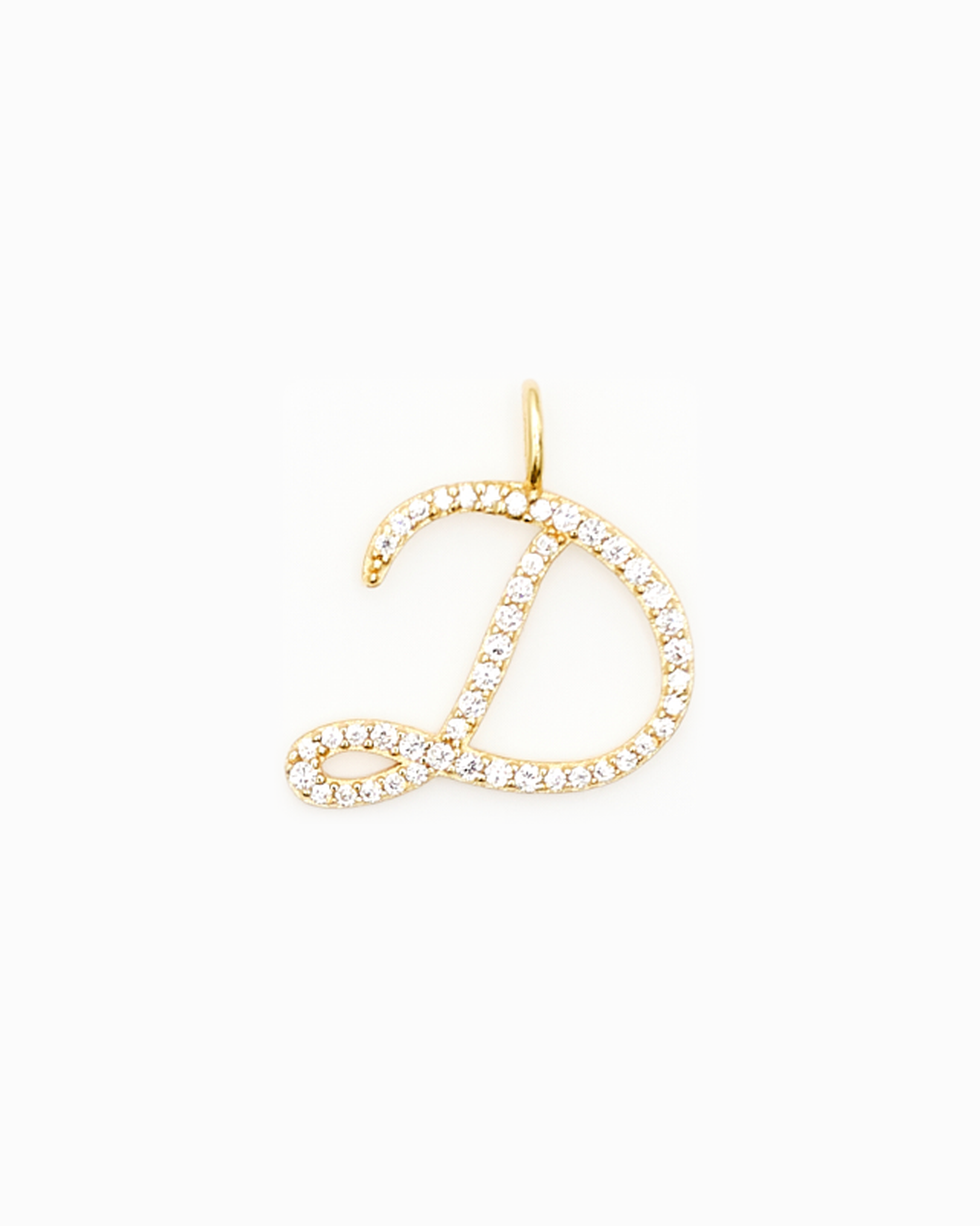 Italic Letters Charm Gold