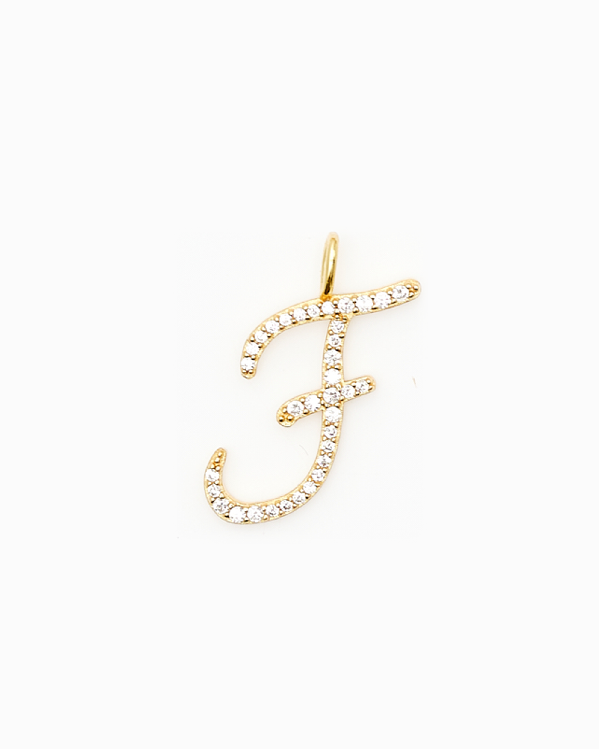 Italic Letters Charm Gold