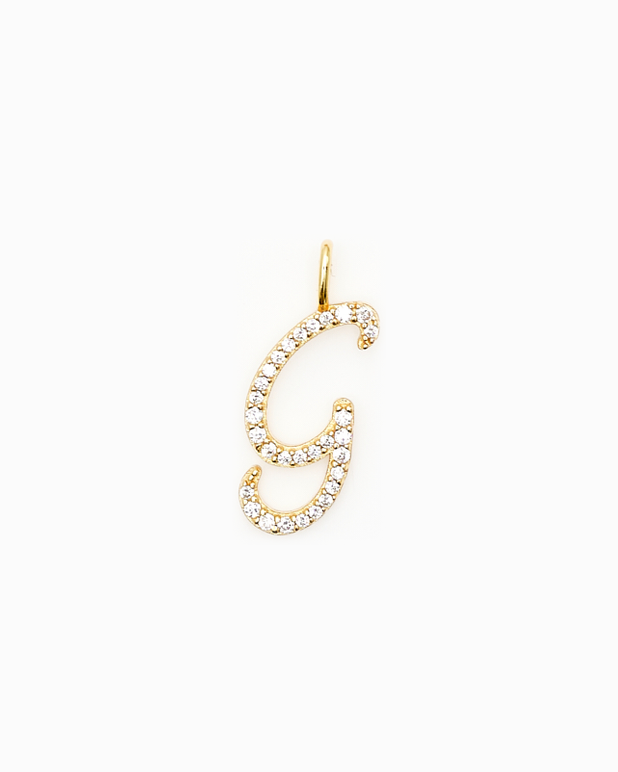 Italic Letters Charm Gold