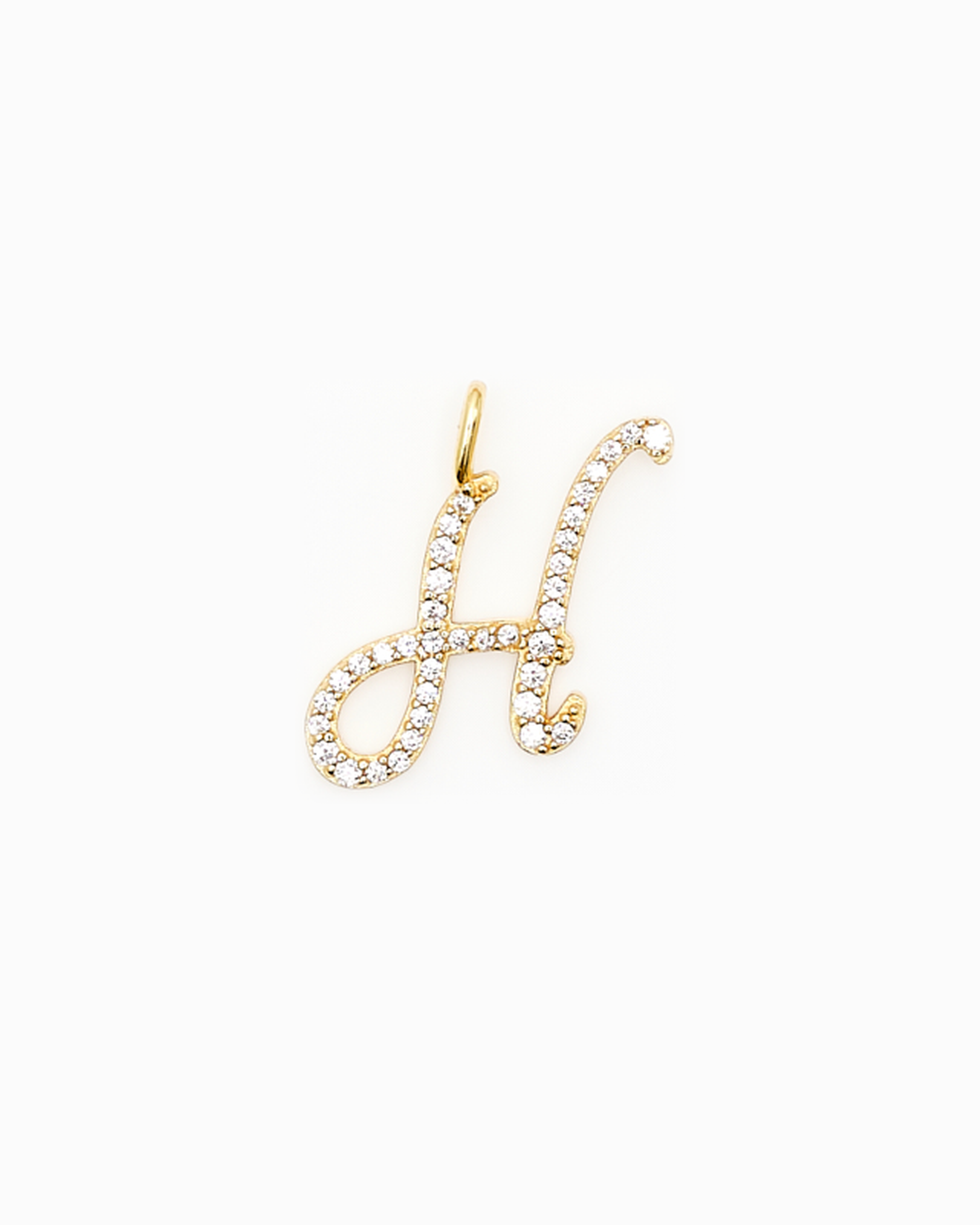 Italic Letters Charm Gold