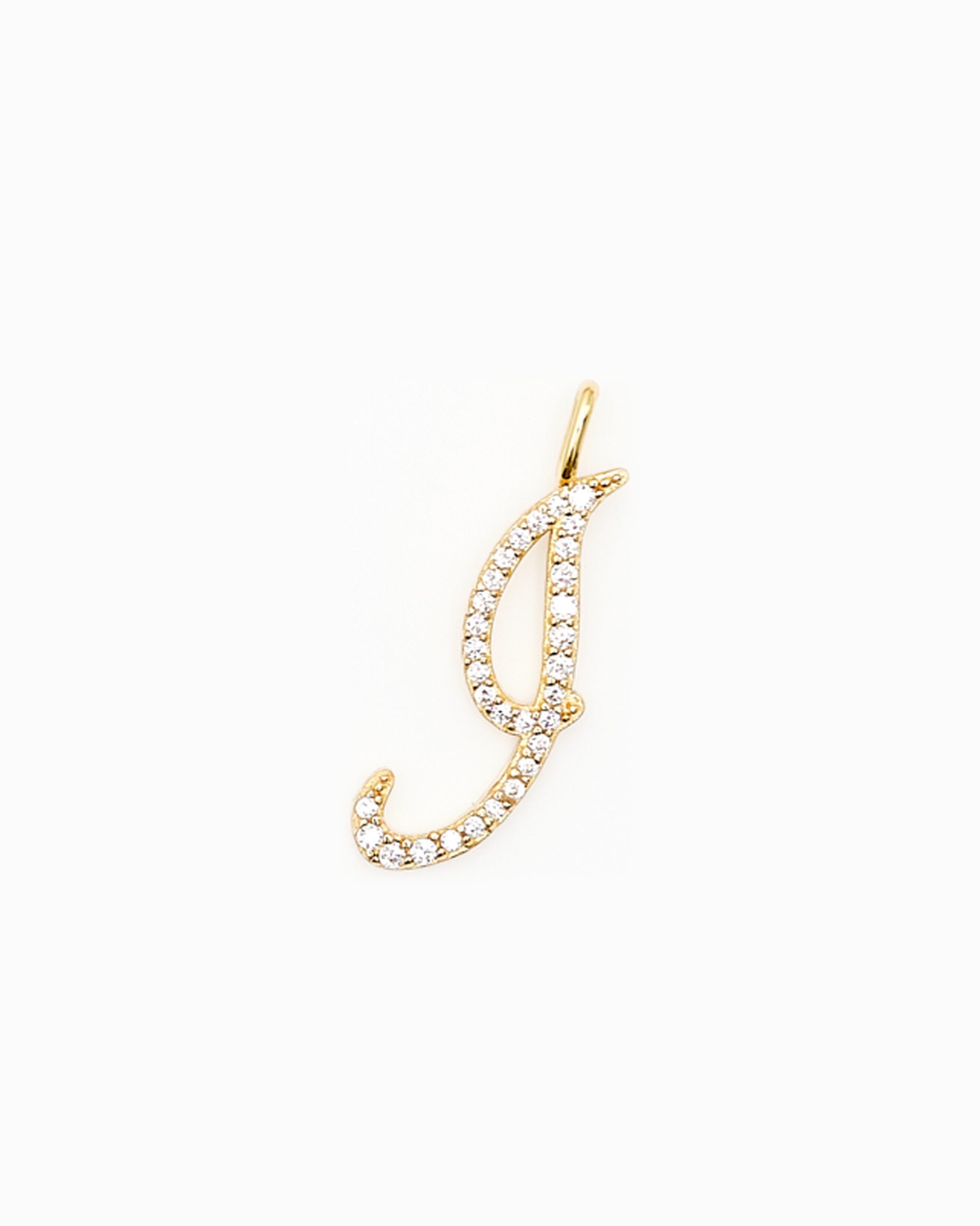Italic Letters Charm Gold