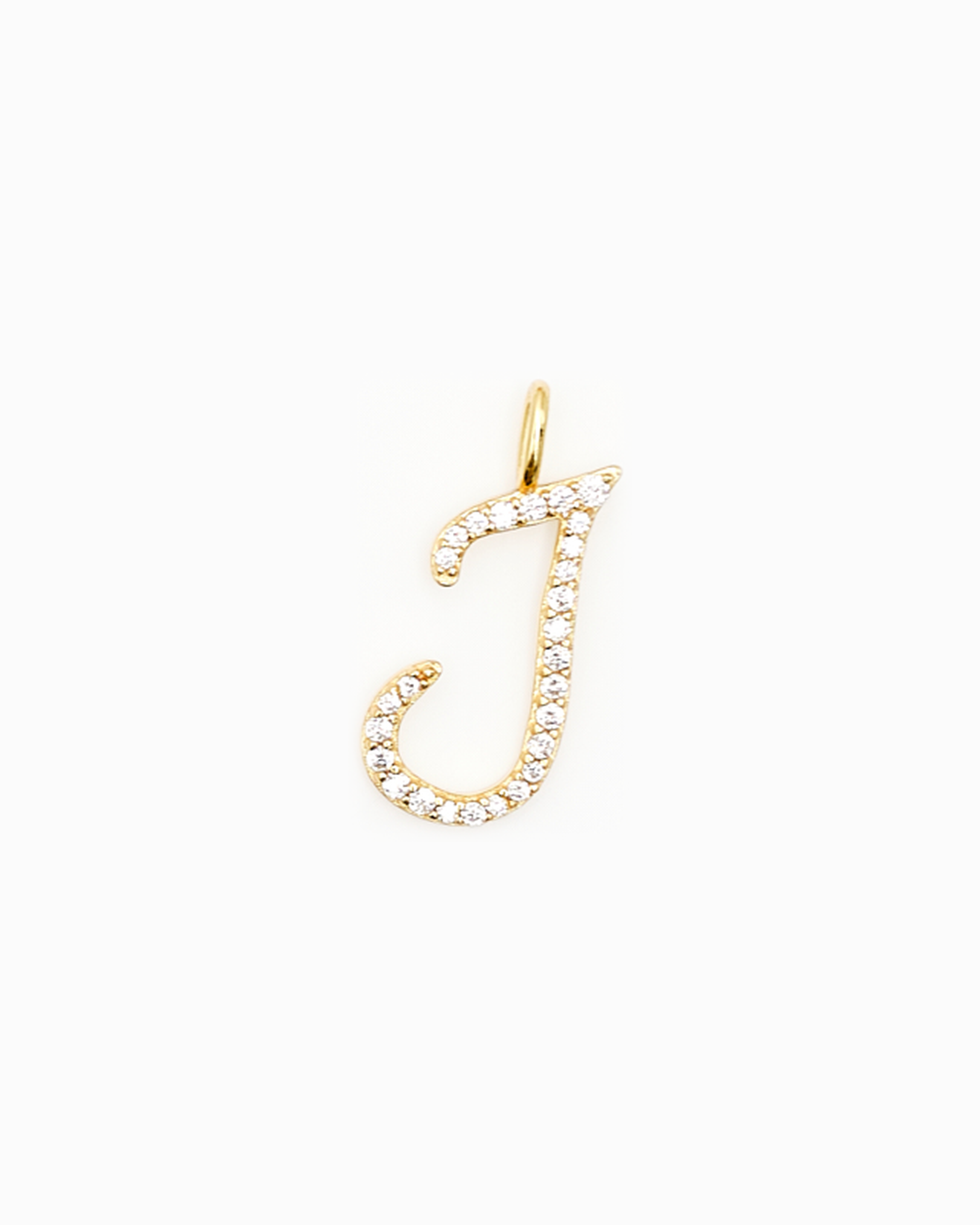 Italic Letters Charm Gold