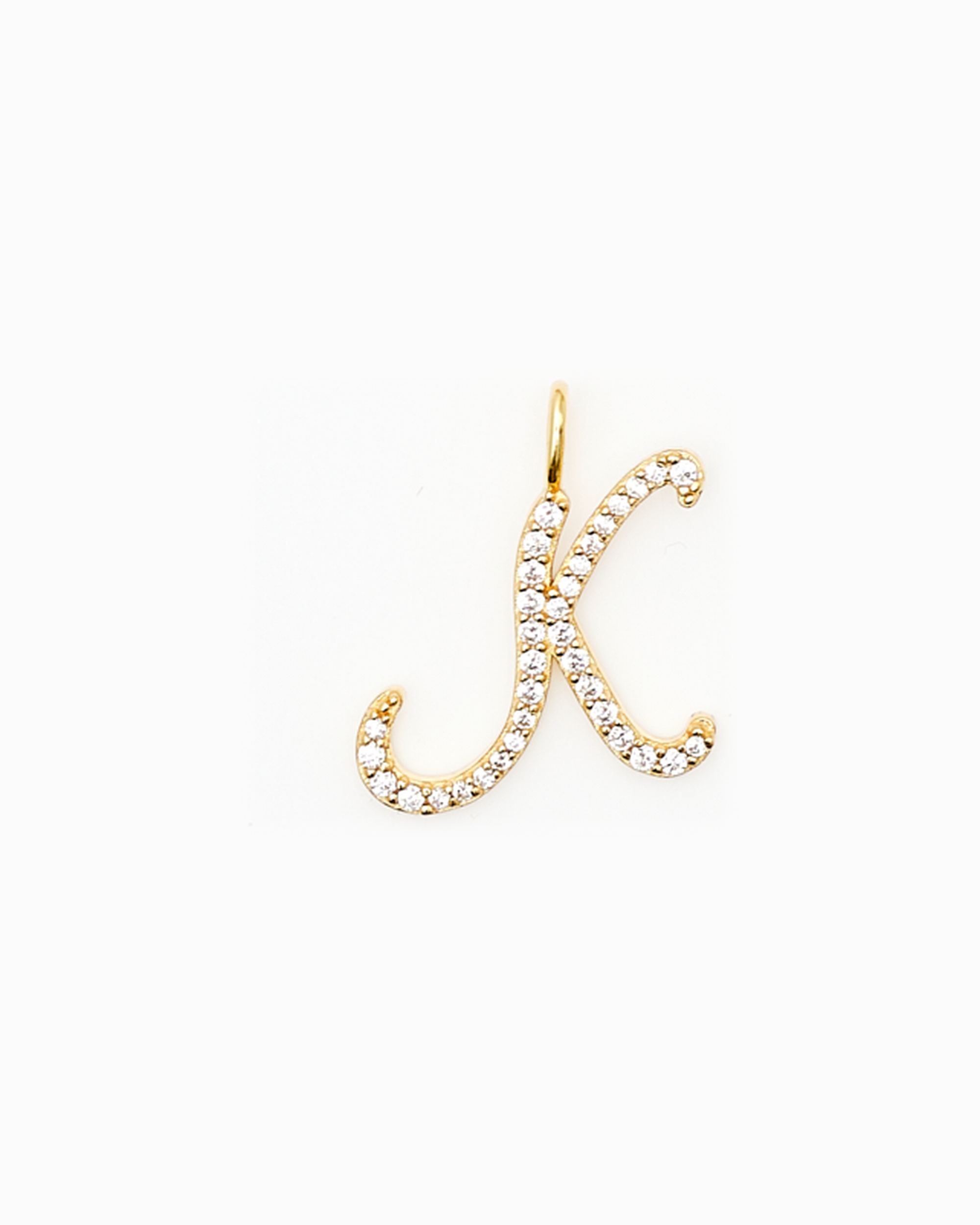 Italic Letters Charm Gold