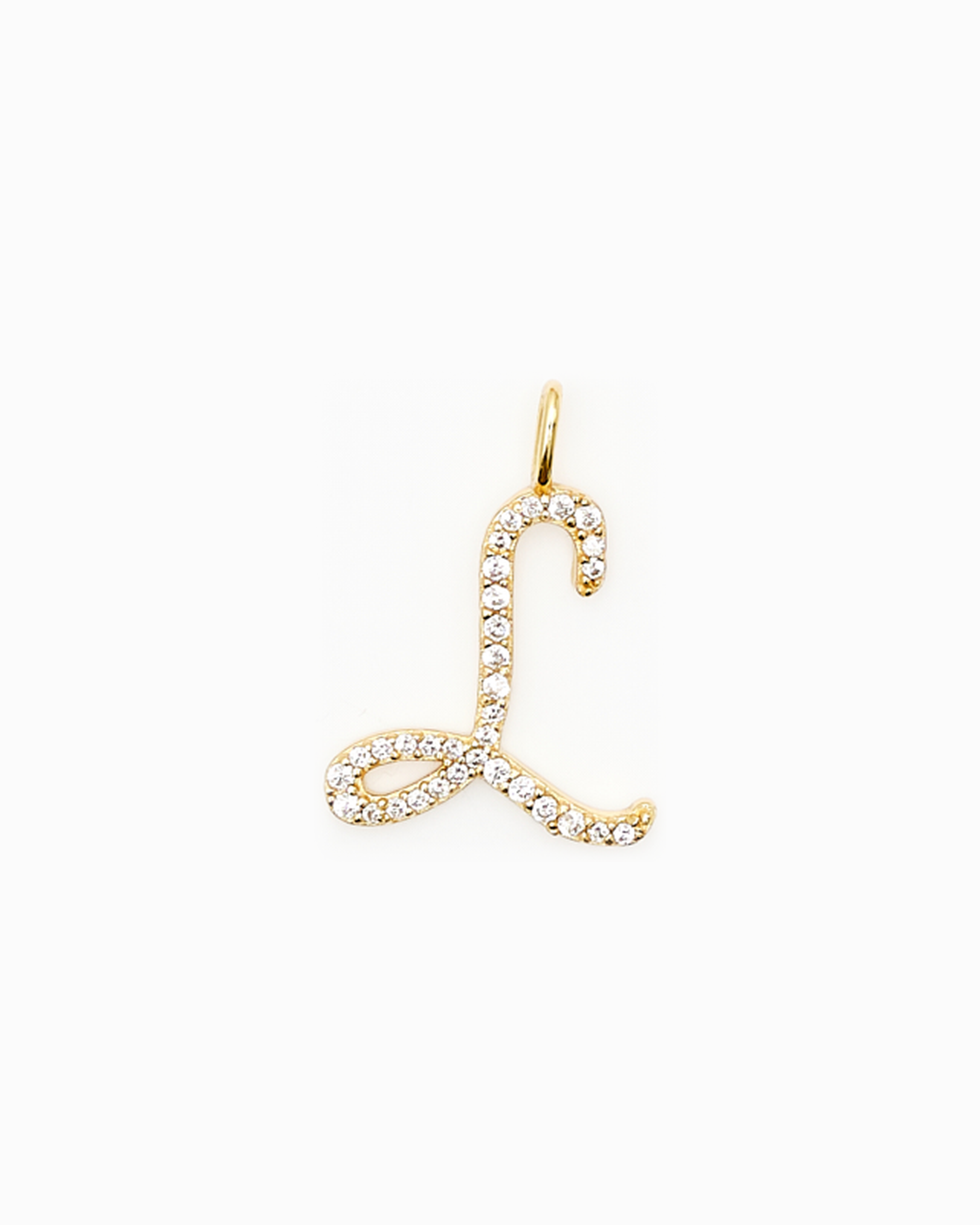 Italic Letters Charm Gold