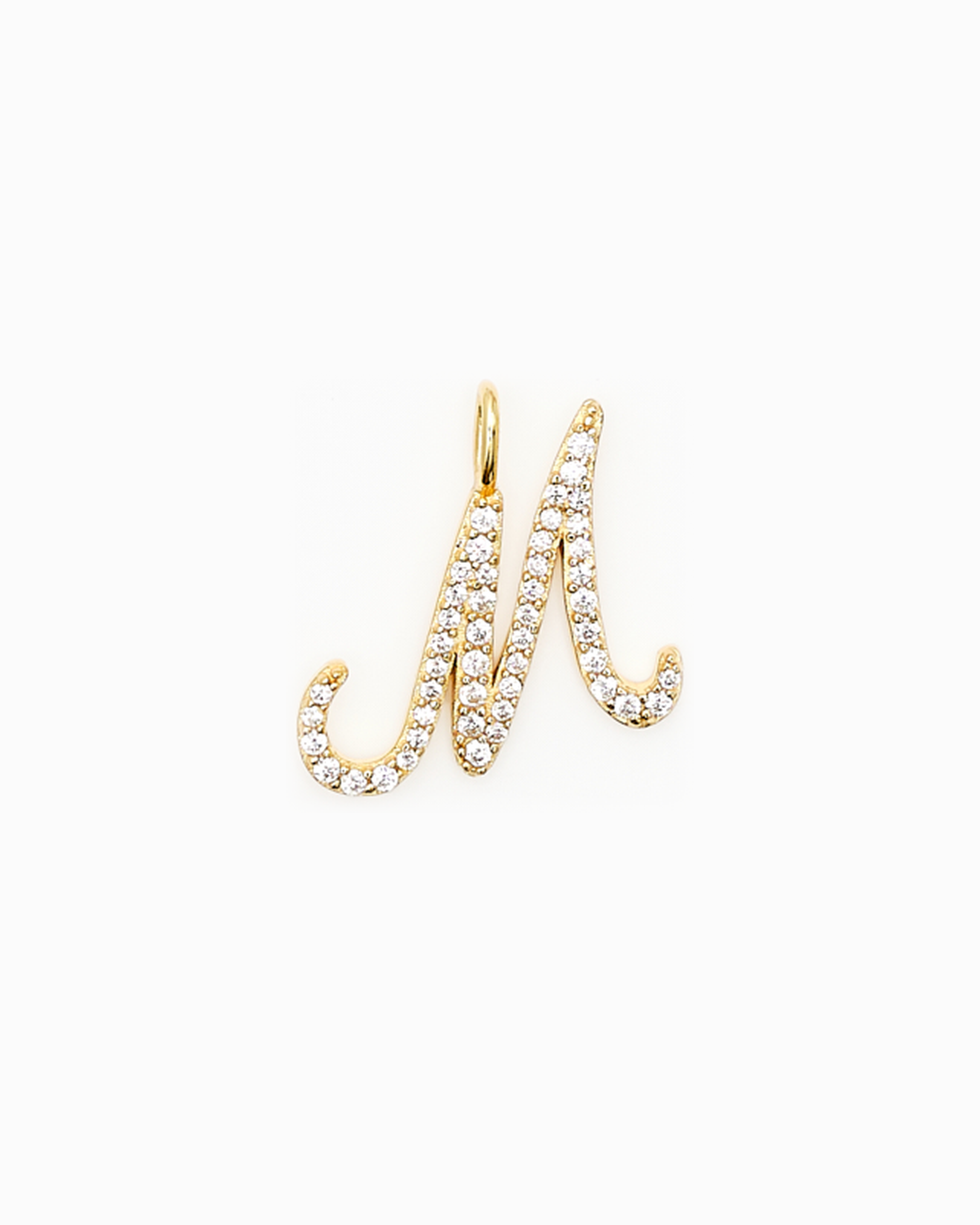Italic Letters Charm Gold