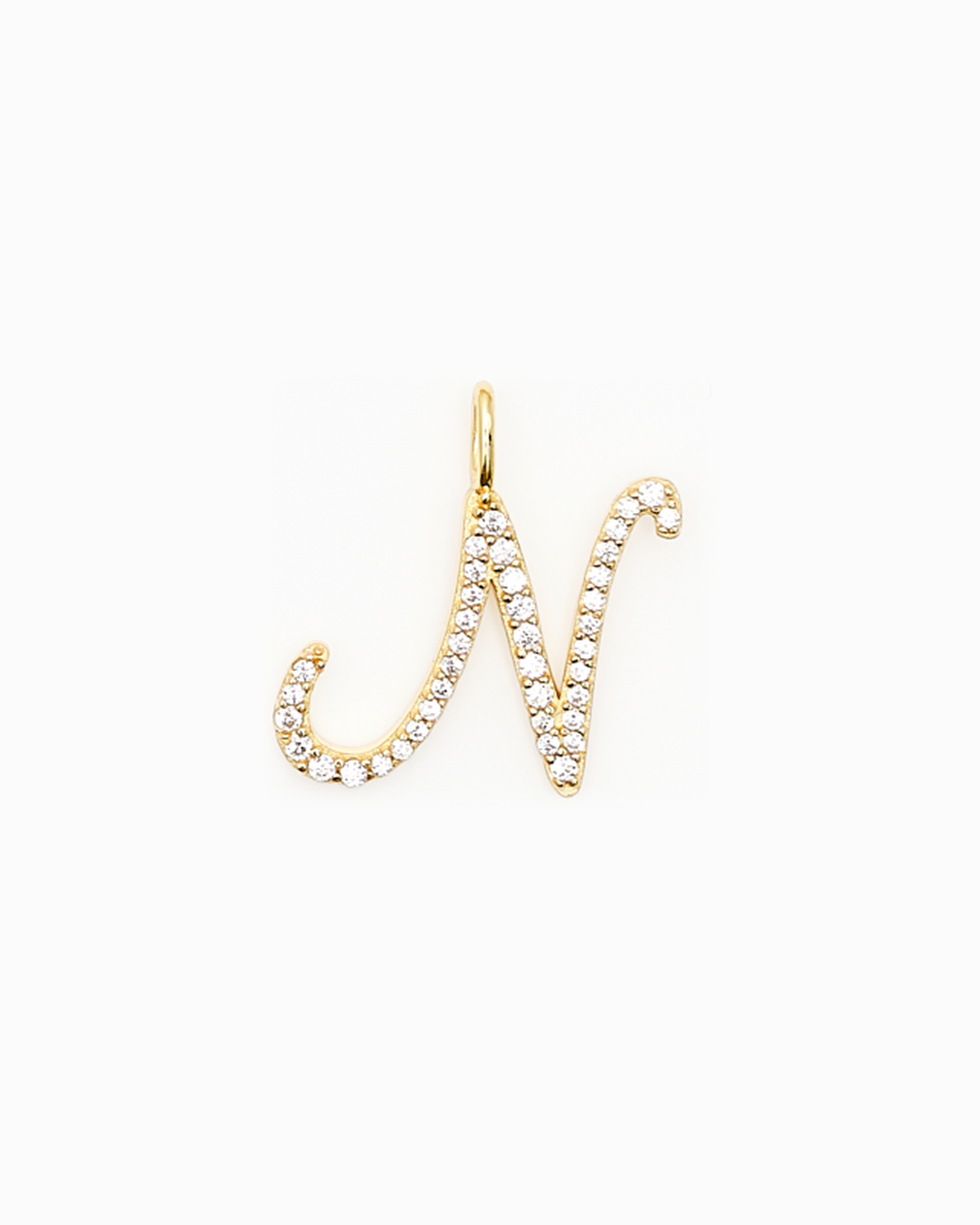 Italic Letters Charm Gold