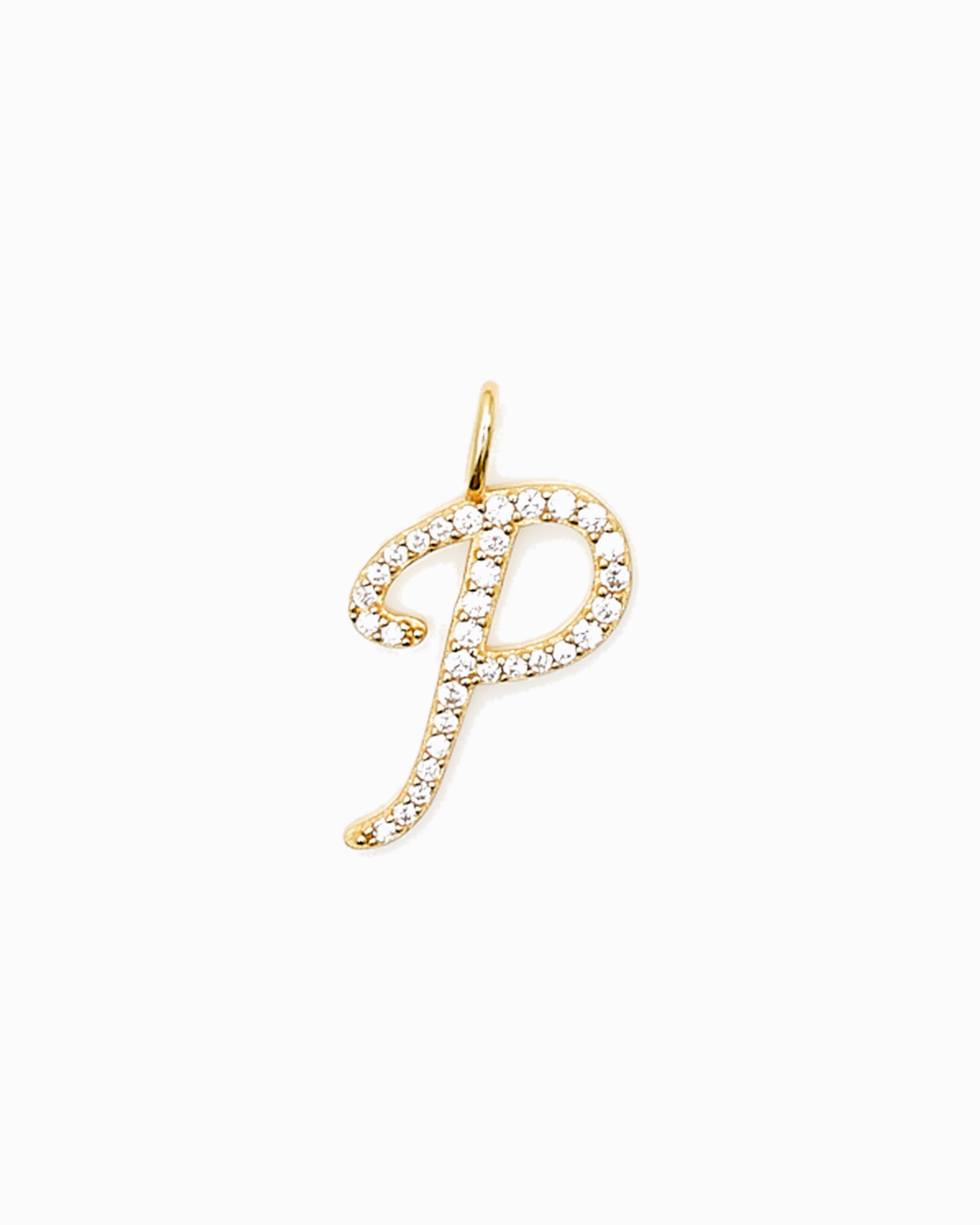 Italic Letters Charm Gold