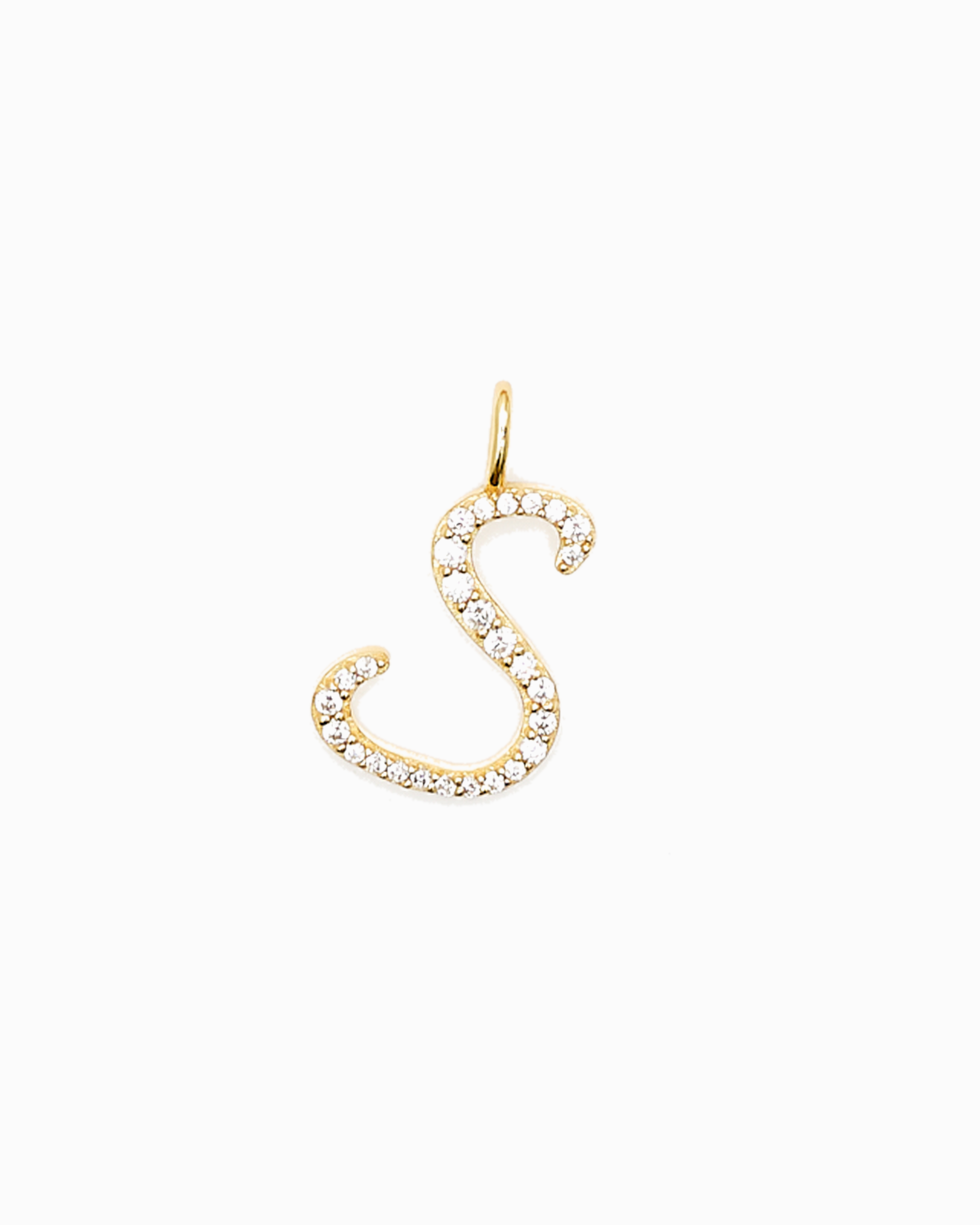 Italic Letters Charm Gold