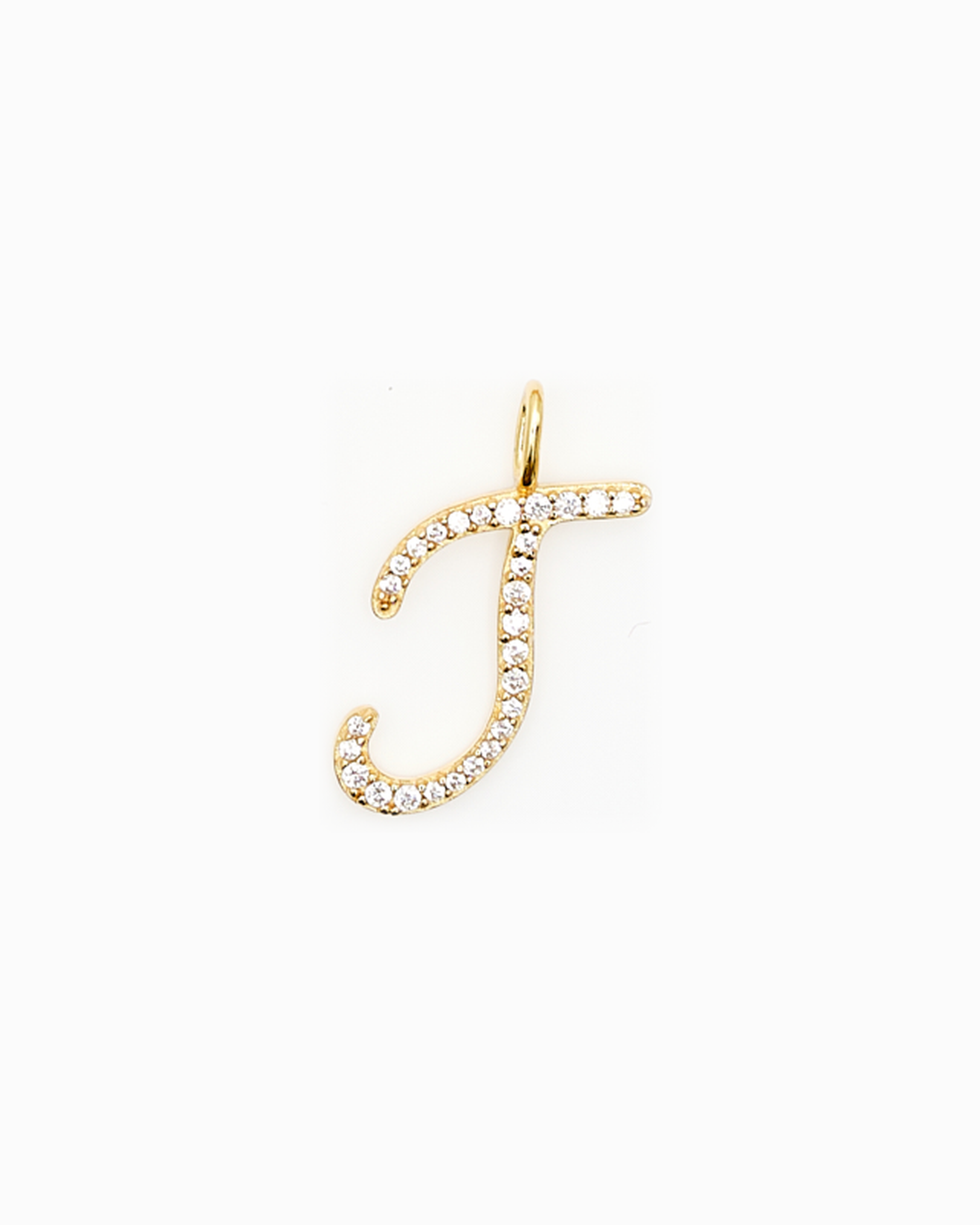 Italic Letters Charm Gold