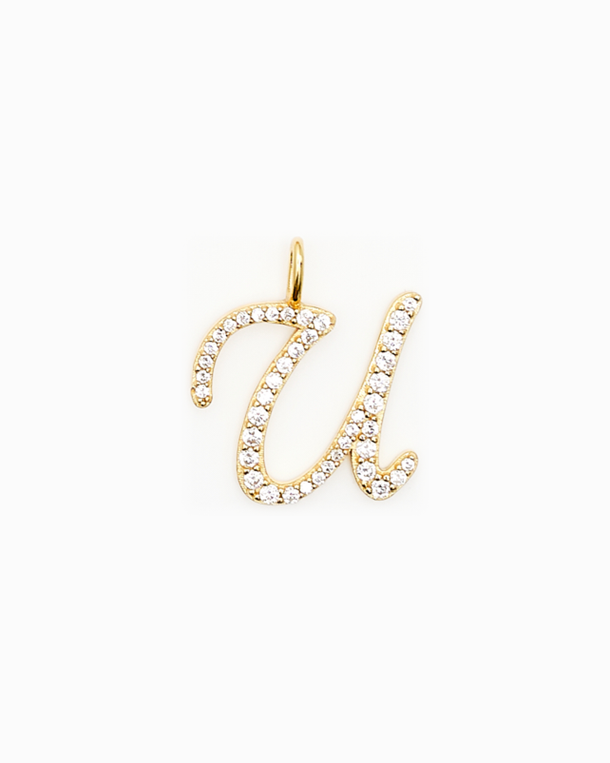 Italic Letters Charm Gold