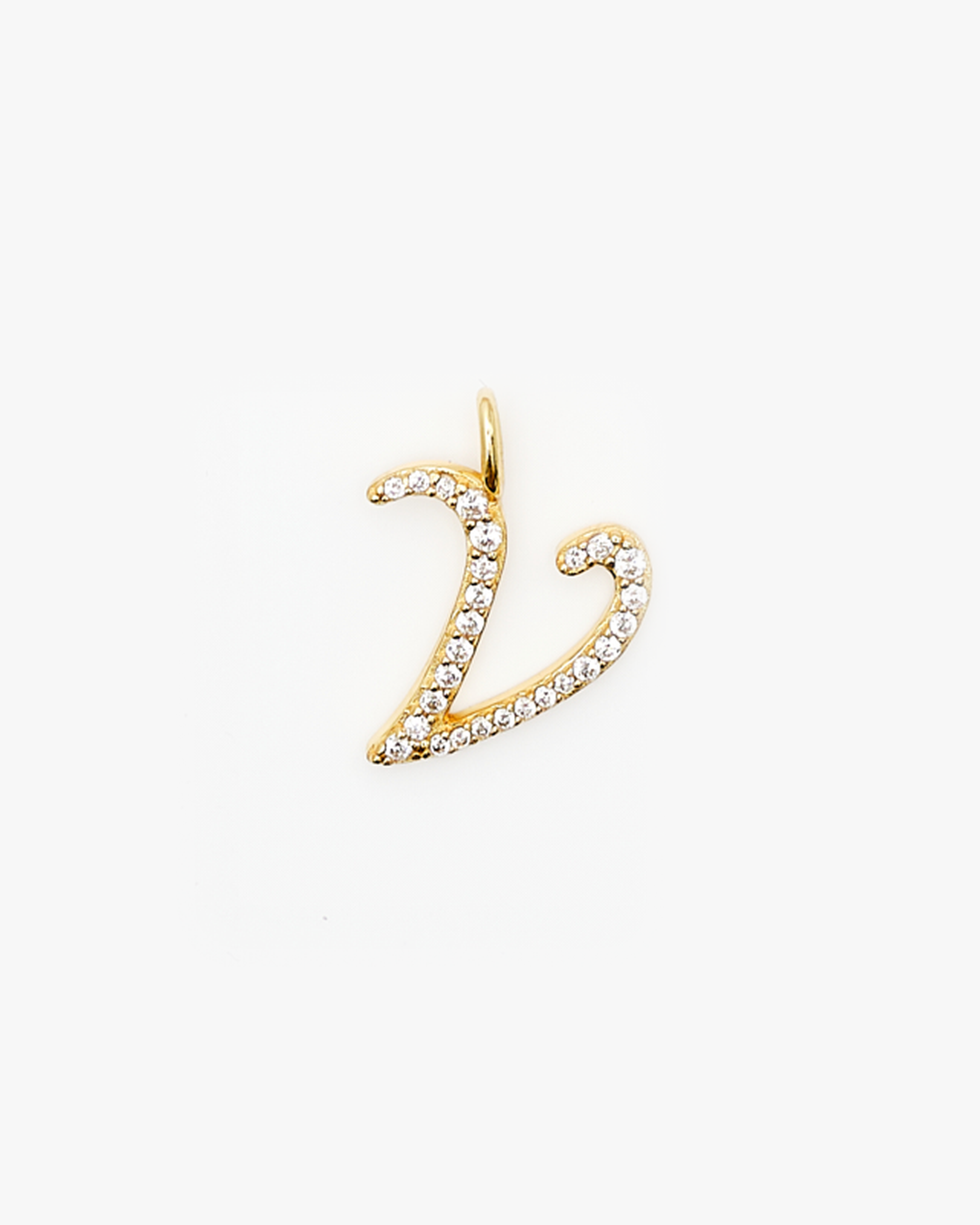 Italic Letters Charm Gold