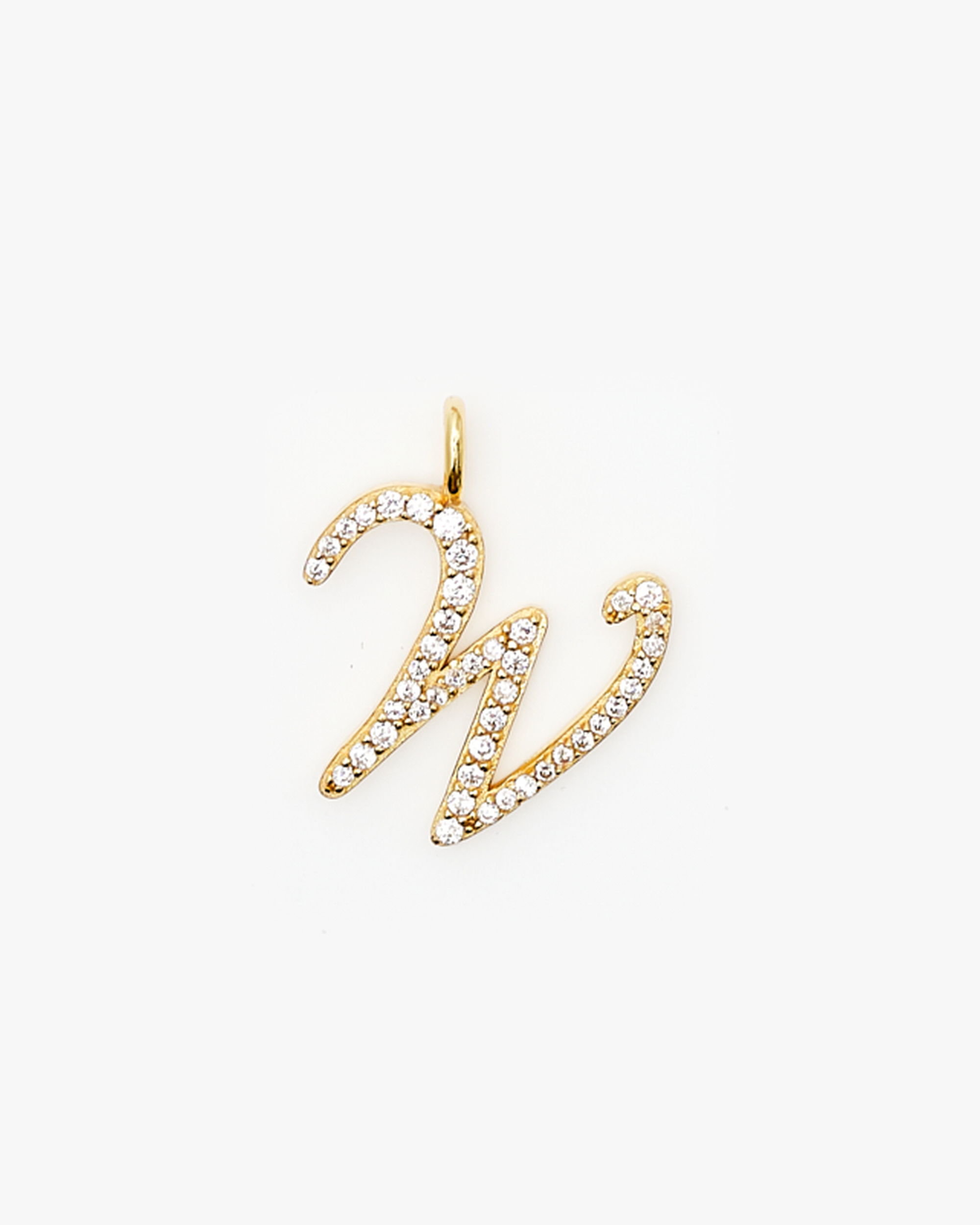Italic Letters Charm Gold